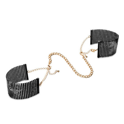 BIJOUX INDISCRETS - DÃSIR MÃTALLIQUE BLACK METAL MESH HANDCUFFS - sexbliss - Foto 1
